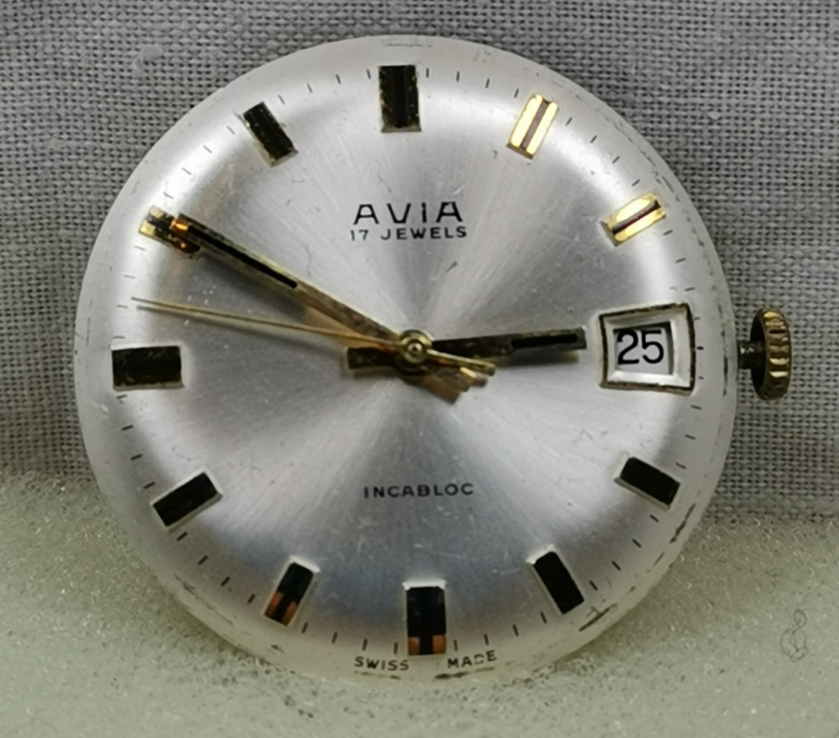 Avia Date 17J Cal. FHF ST 96-4 Swiss Wristwatch Movement Parts/ Repair!