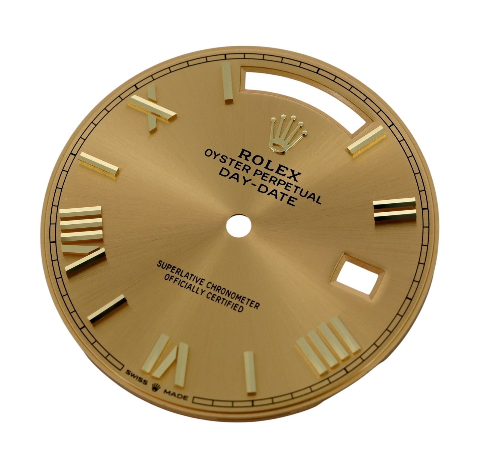 Rolex Factory Day-Date 40 Gold Champagne Roman Numeral 40mm Watch Dial 228238!
