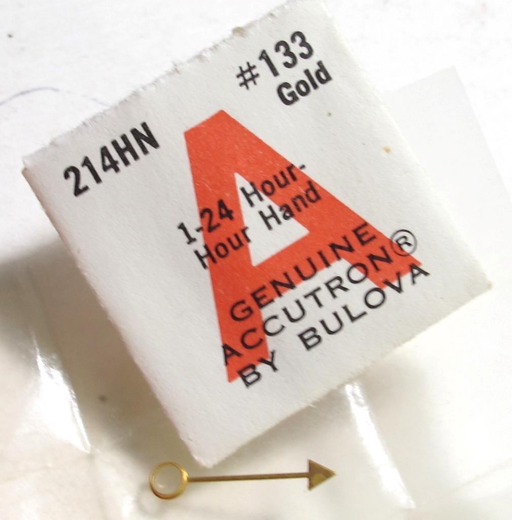 ACCUTRON 214 HN 24 Hour HAND Part 133 – Gold – NOS