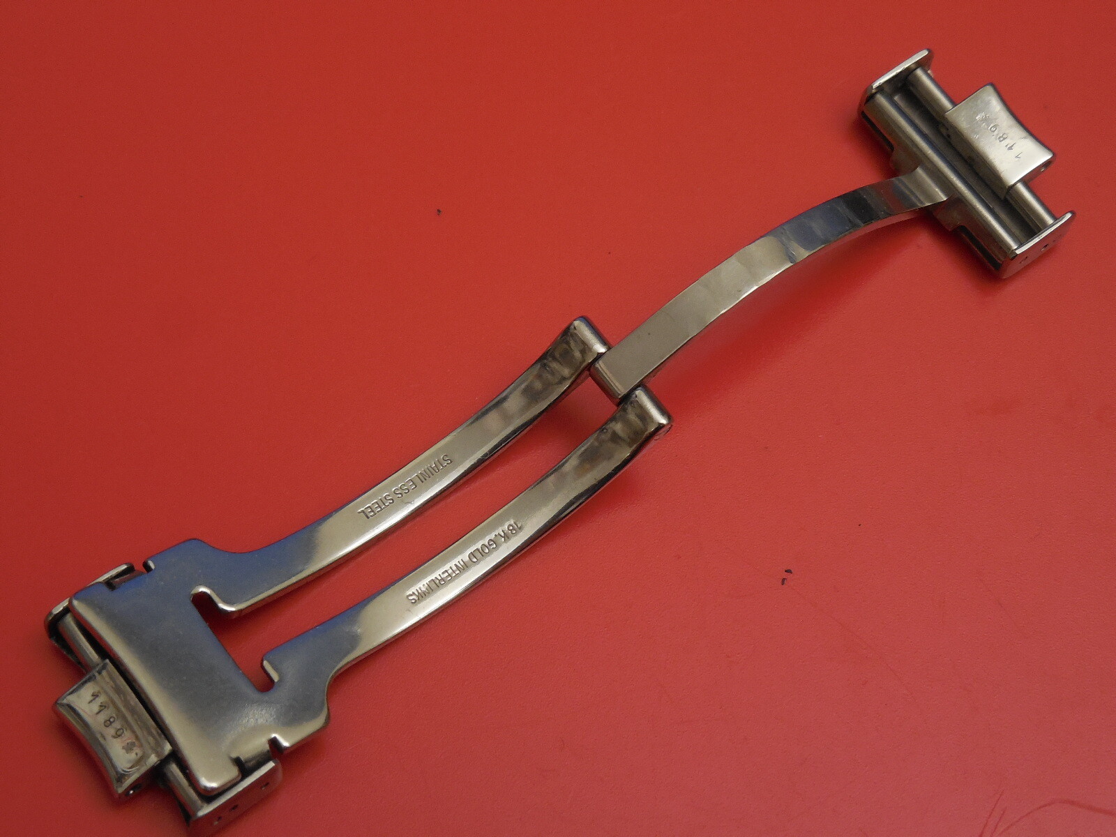 GENUINE EBEL 18K /STAINLESS STEEL 1911 19MM 20MM BAND BRACELET DEPLOYMENT BUCKLE