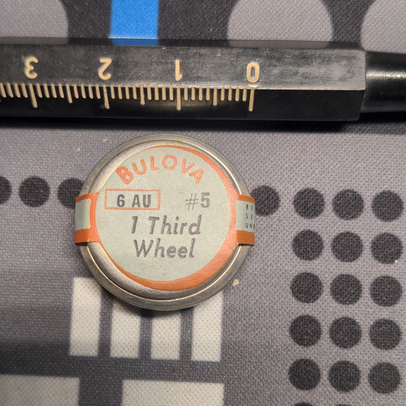 Bulova 6AU #5 Third Wheel Standardized Parts Sealed NOS