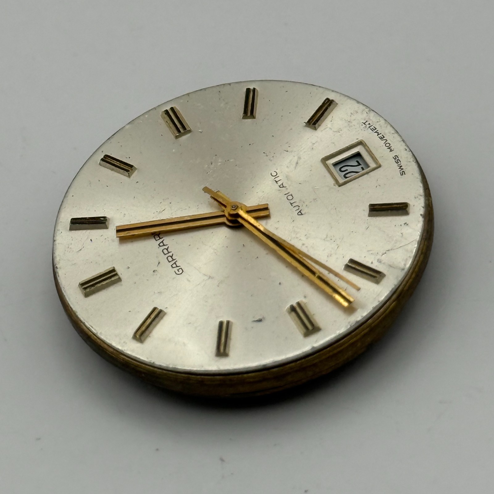 MSR S76/28 Watch Movement Garrard Date 21 Jewels Automatic Vintage Parts 30.5mm