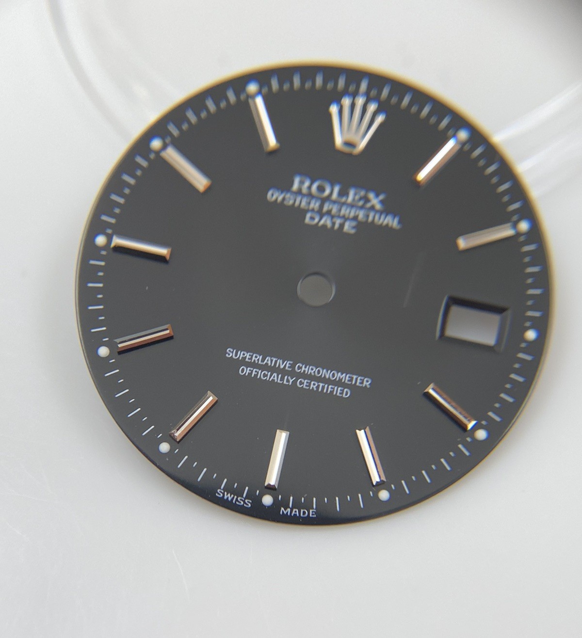 Genuine Rolex 34mm Oyster Perpetual Date 15000 Black/Silver Cal 3035/3135 Dial
