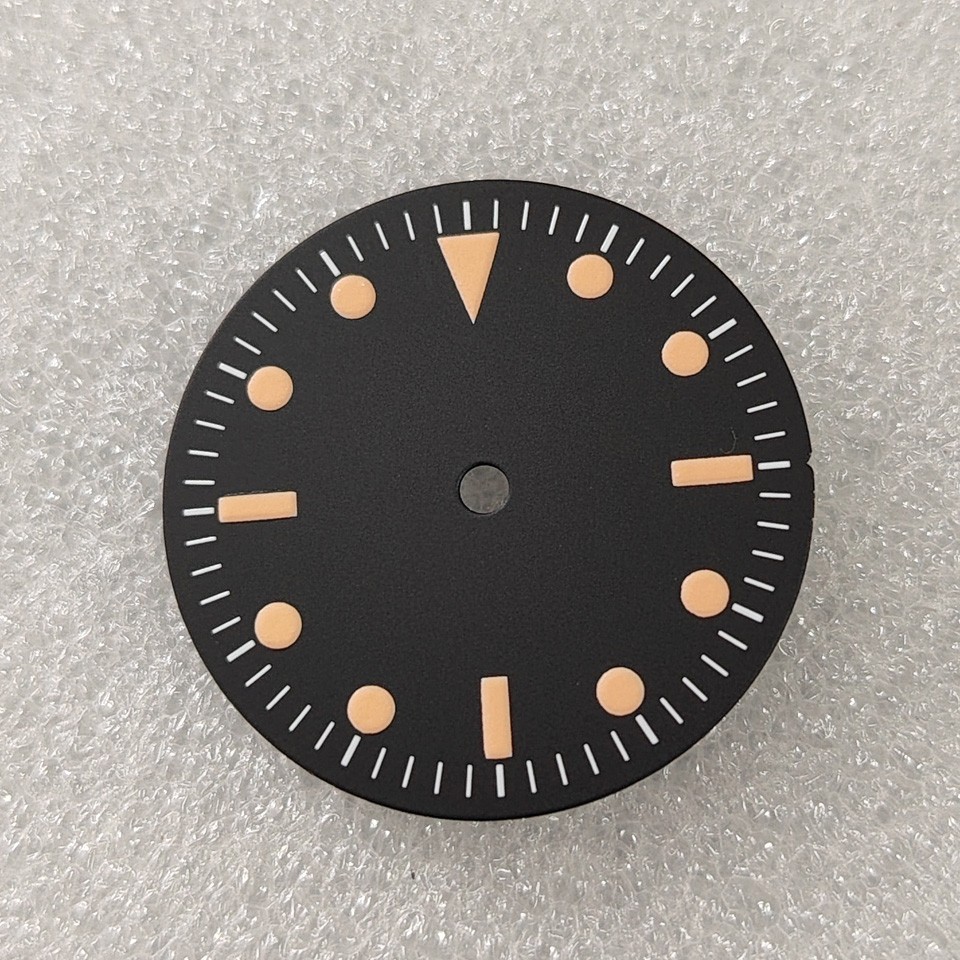 Watch Accessories Retro Dial Orange Marker Green Lume+ Hand Fit NH35/36 Movement