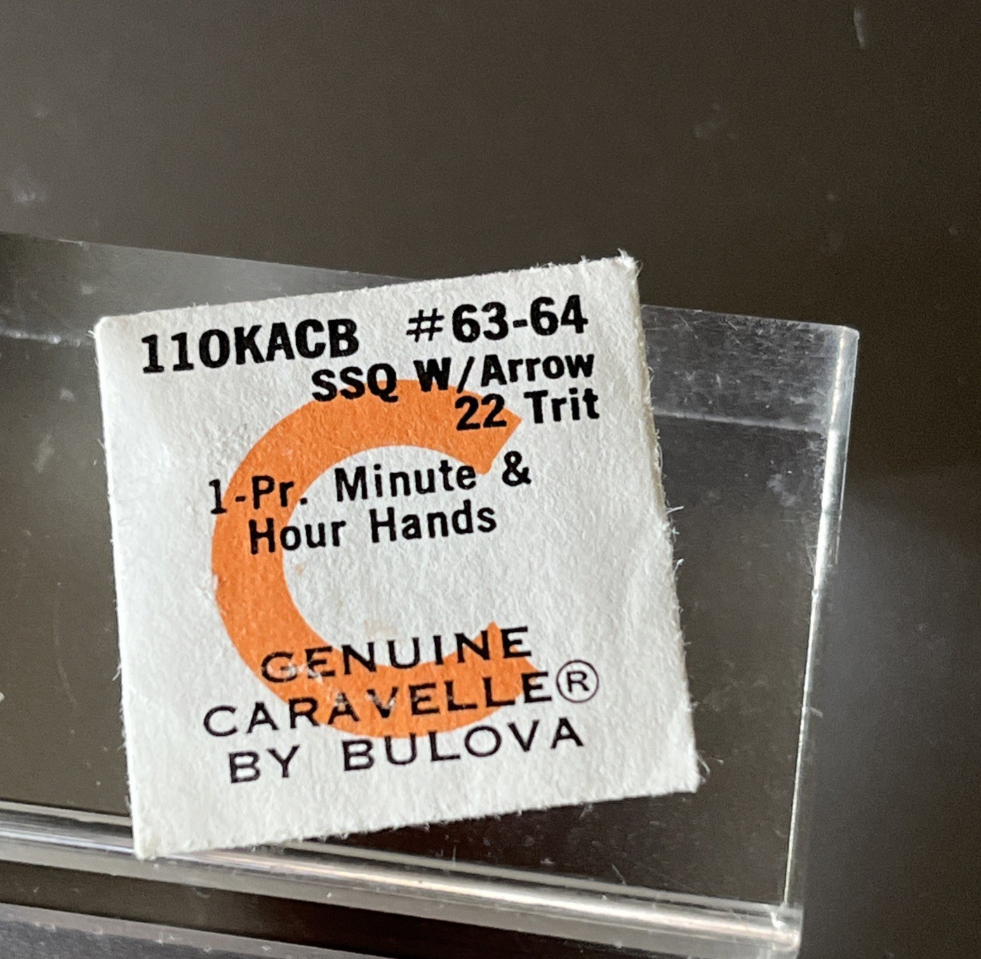 Bulova Caravelle Watch 11OKACB Pair of Hands Hour & Minute SSQ W/ ARROW 22 TRIT