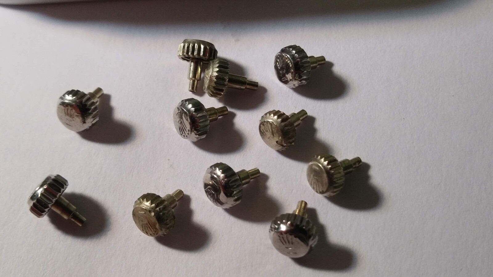 Rolex crown S/S USED/Damaged 4.9mm-5.3mm tested with stem, 1 per order