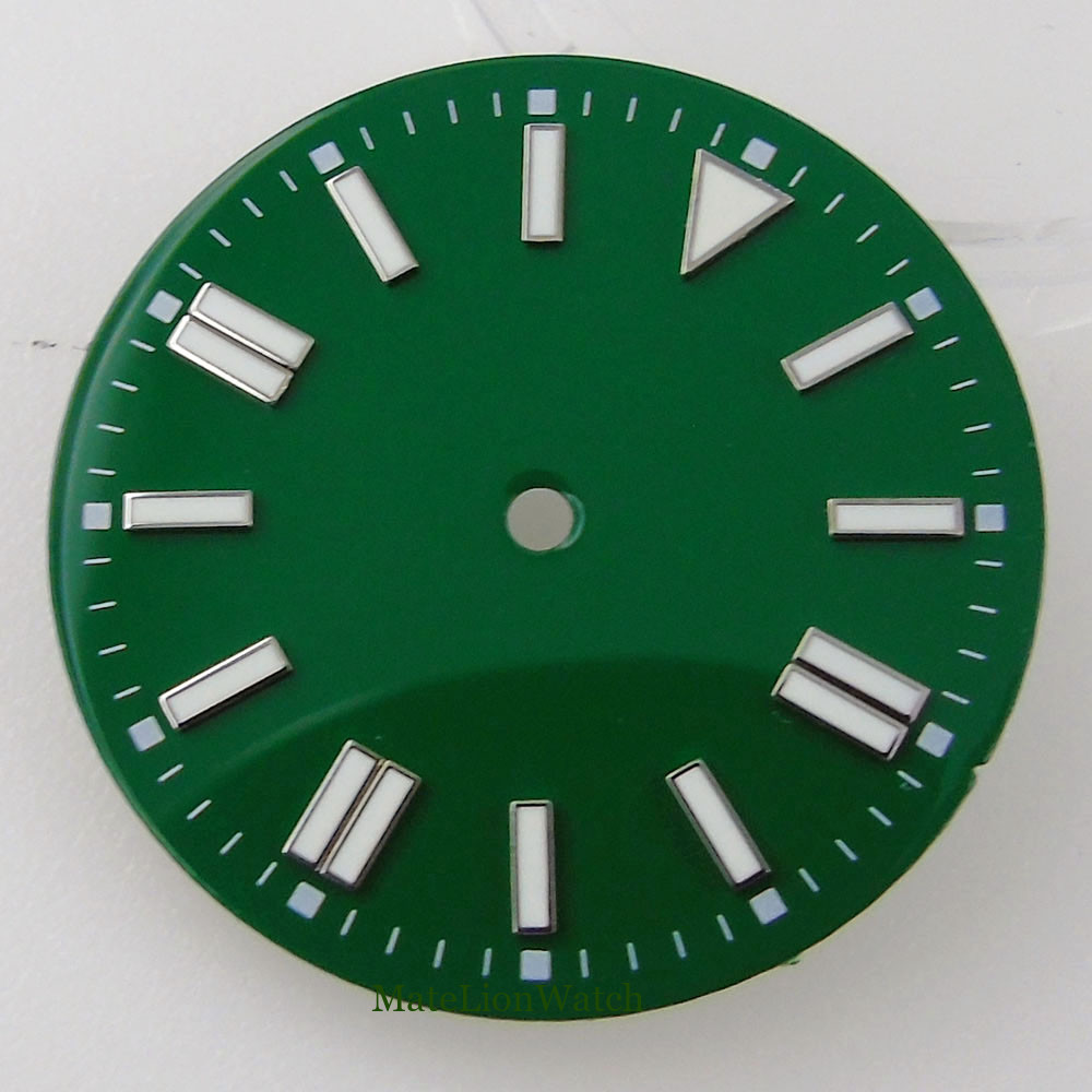 31mm/28.5mm Watch Dial Fit For NH35/NH35A Miyota 8215 821A ETA 2824 Blue Lume