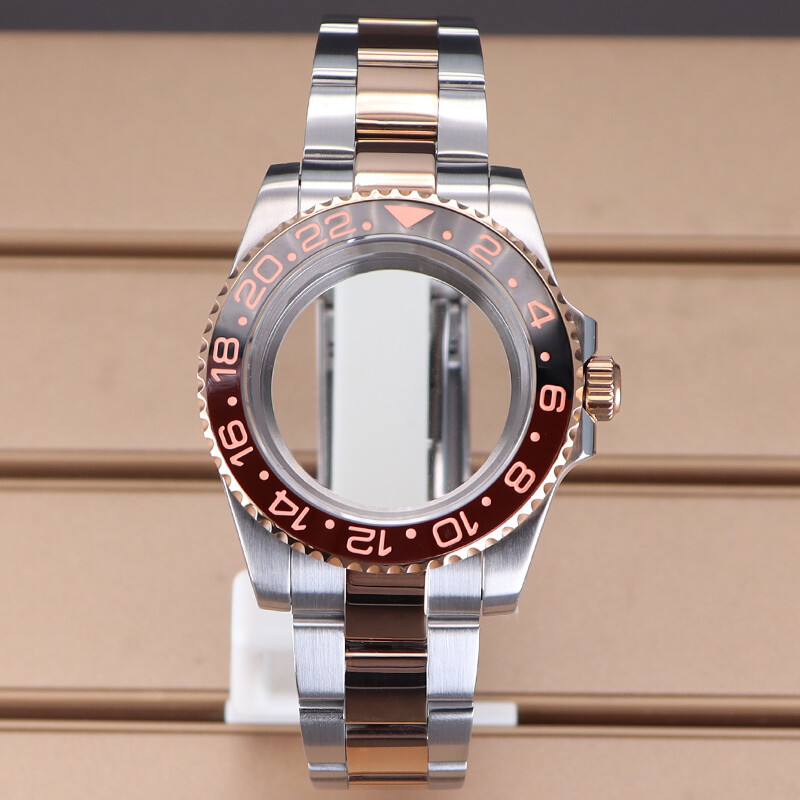 40mm Watch Cases Strap parts GMT Sapphire For Seiko Nh35/36 Movement 28.5mm Dial