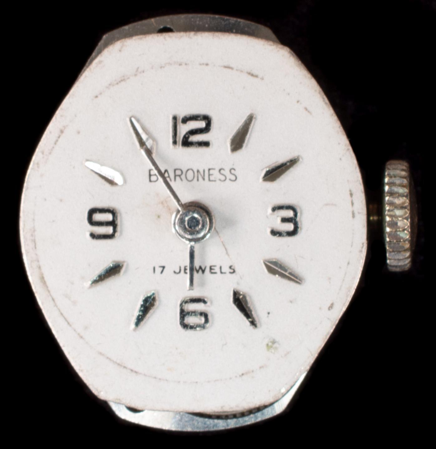 BARONESS 17 Jewel Movement White with Silver Markers