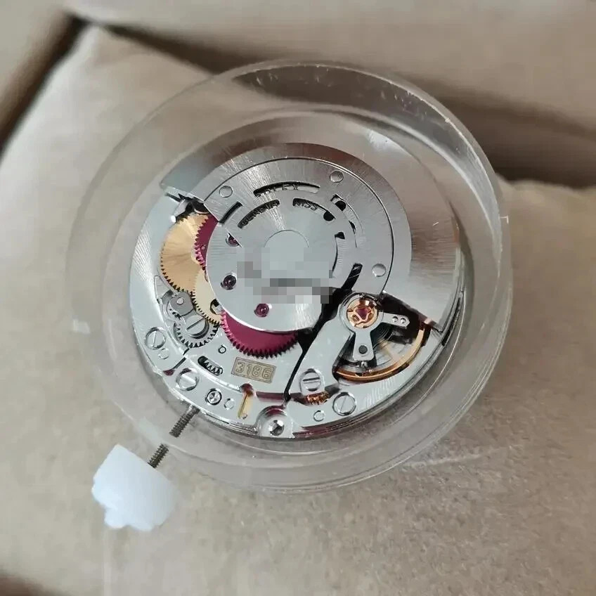 Automatic 3186 GMT Mechanical Watch Movement Blue Balance Spring High Accuracy