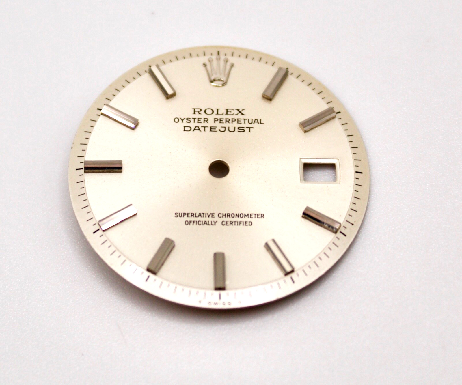 ORIGINAL Rolex Dial 36mm Datejust White Stainless Steel 1601/1603 Swiss Made