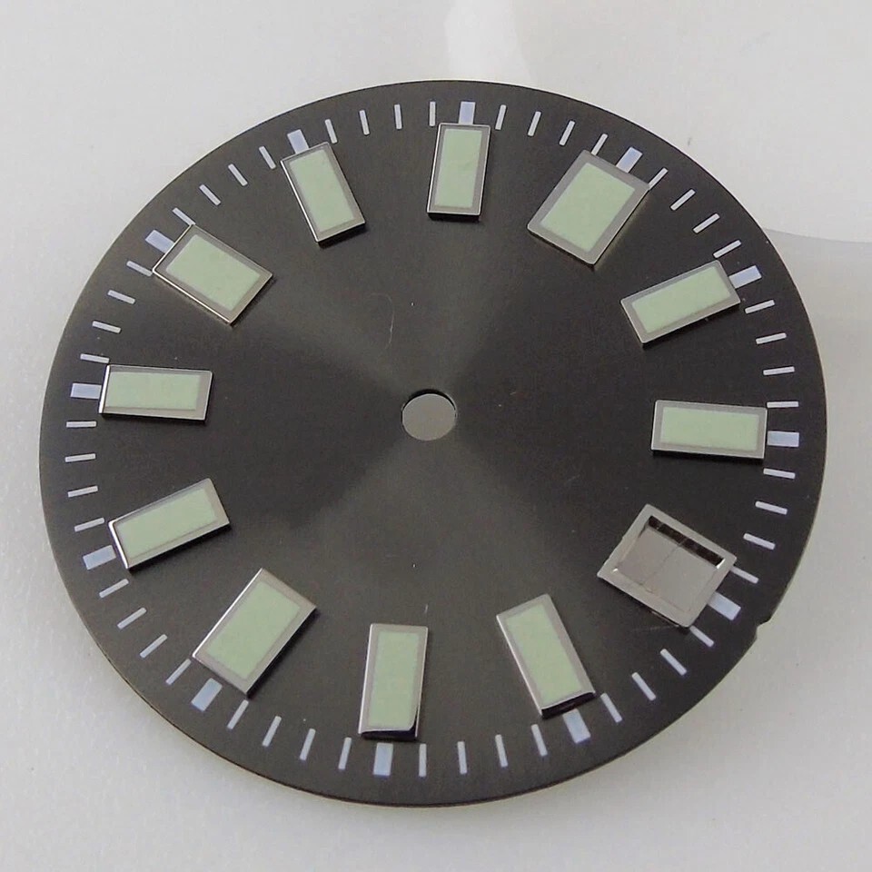29mm 62MAS Green Luminous Watch Dial Face For NH35 NH36 ETA2824 PT5000 Movement
