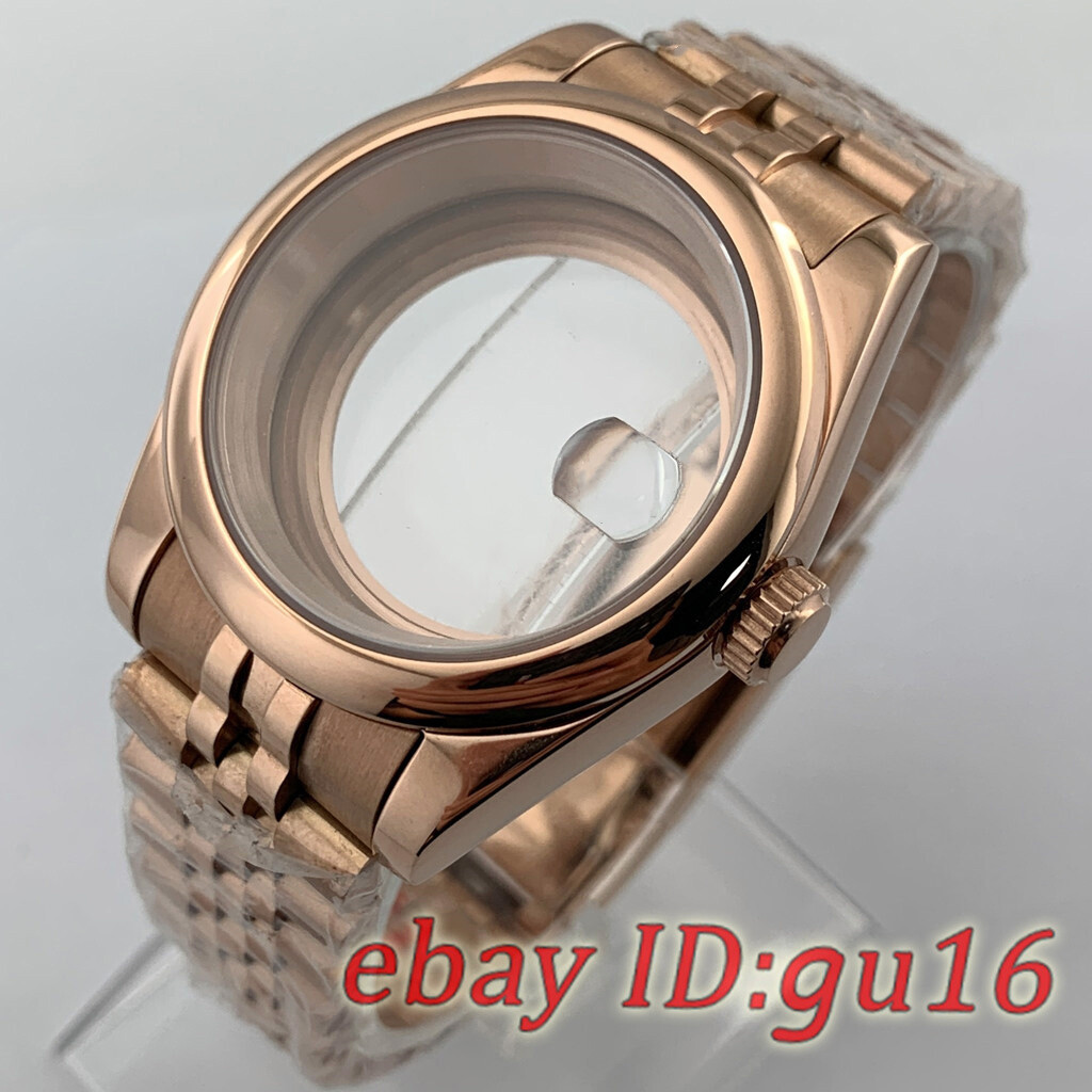 36mm/40mm NH35 NH36 ETA 2824/2836 Miyota 8215 Rose gold Jubilee strap Watch case