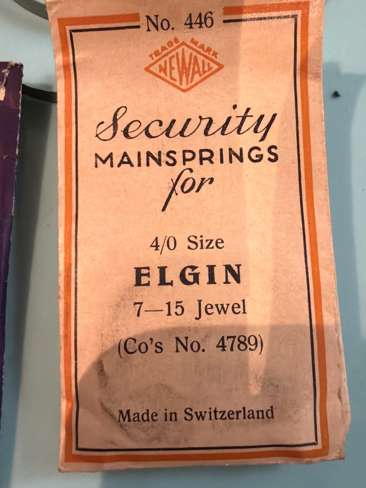 Elgin Mainspring- NOS – Various Calibers