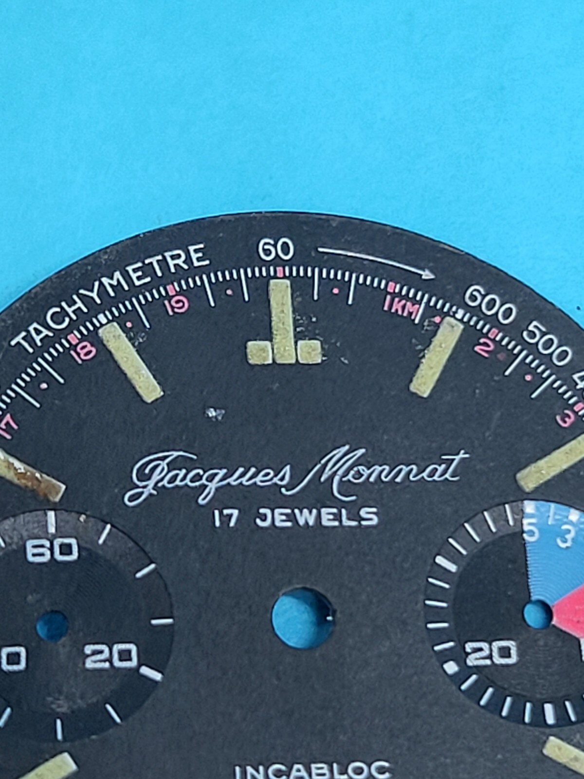 Jacques Monnat Dial Chronograph for Valjoux 7730 33.59mm tachymeter