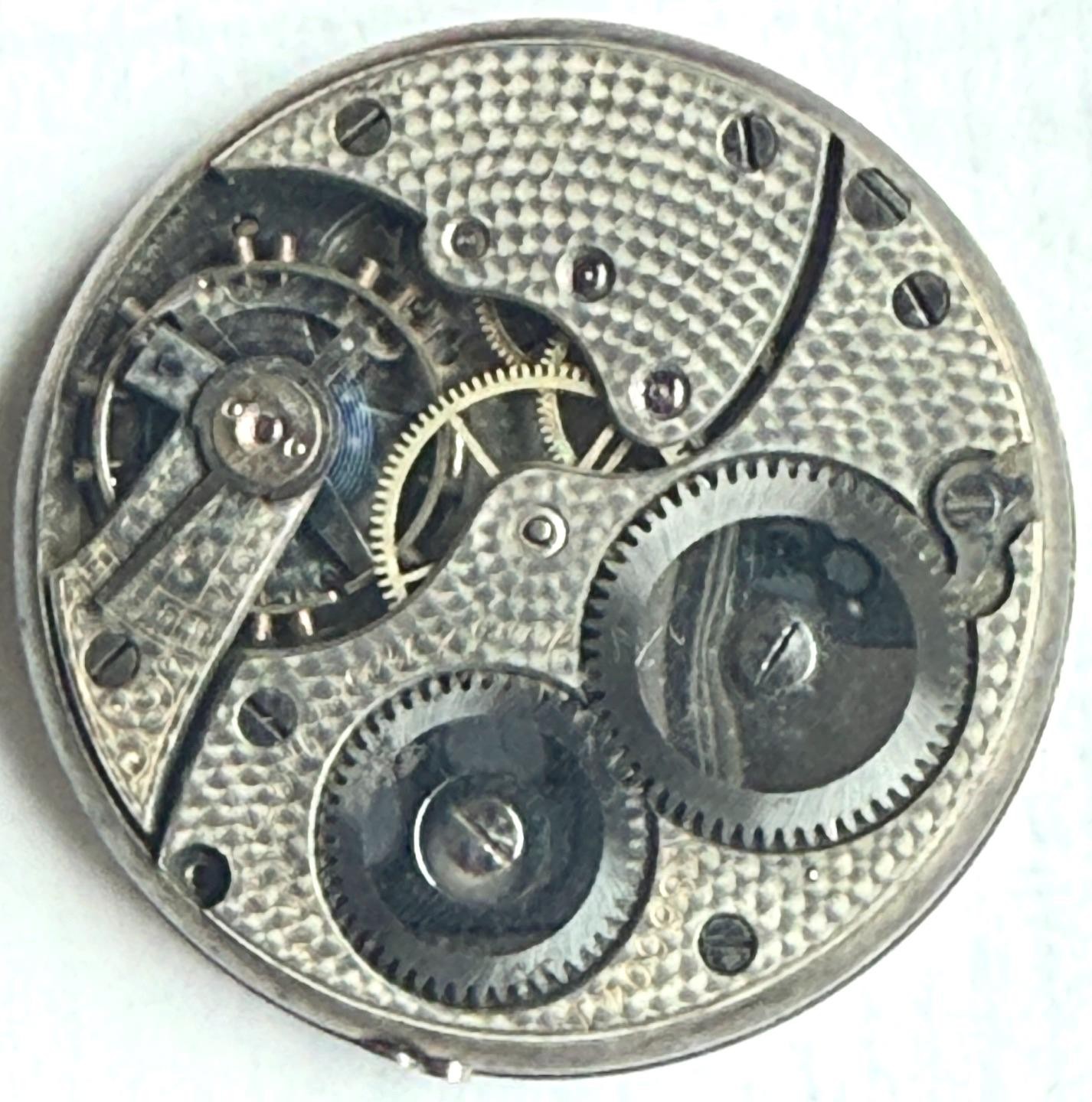 ANTIQUE 1905 LONGINES PRIVATE LABEL POCKET WATCH MOVEMENT 39.6MM FOR PARTS