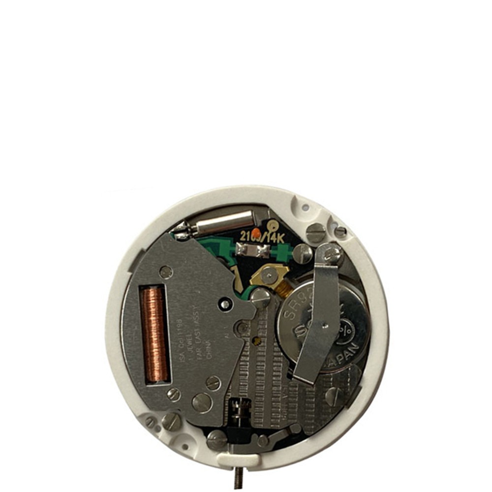 White/Gold 3 Hands Quartz Watch Movement With Battery For Swiss ISA 1198 Watch