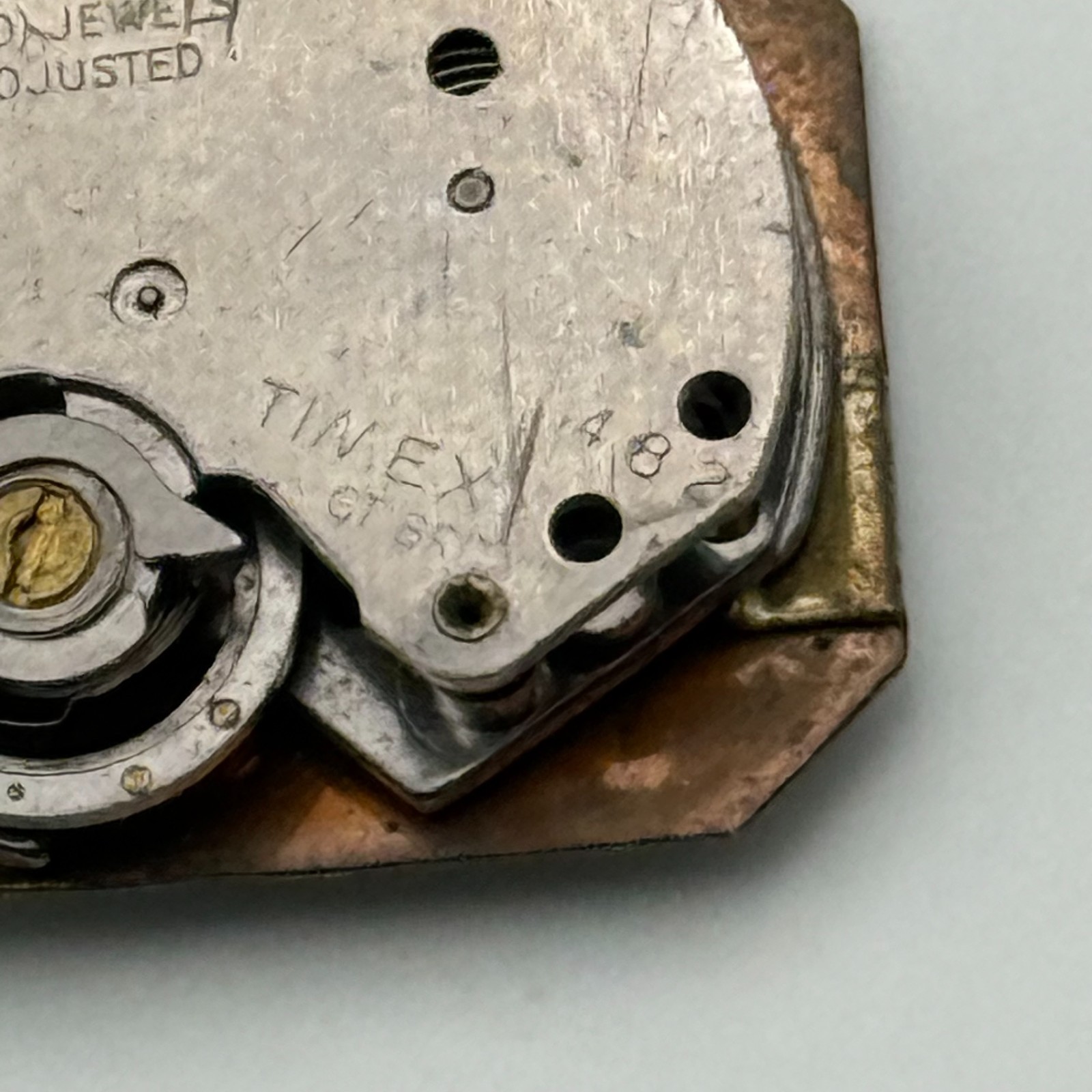 Timex 482 Watch Movement Great Britain 0 Jewel Manual Wind Parts Repair 18.1mm