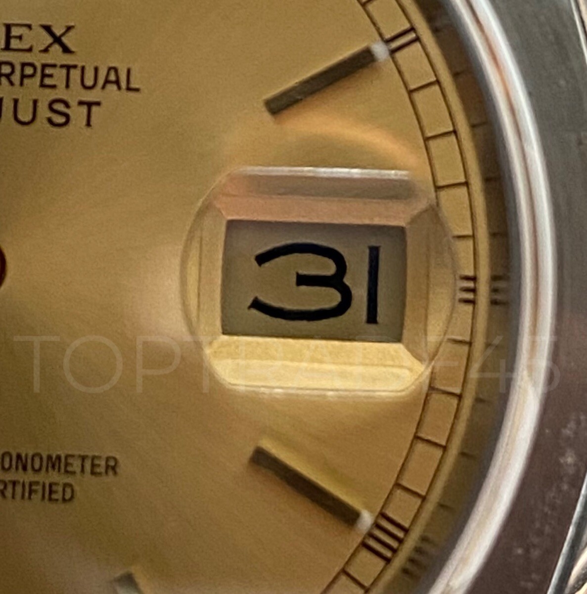 AFTERMARKET Open 6 & 9 Rolex 3135 Champagne Date Disc Serifs Wheel Vintage 3175