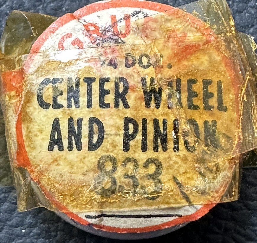Genuine GRUEN EB200 CA833 CENTER WHEEL AND PINION WATCH REPAIR PART NOS WP6