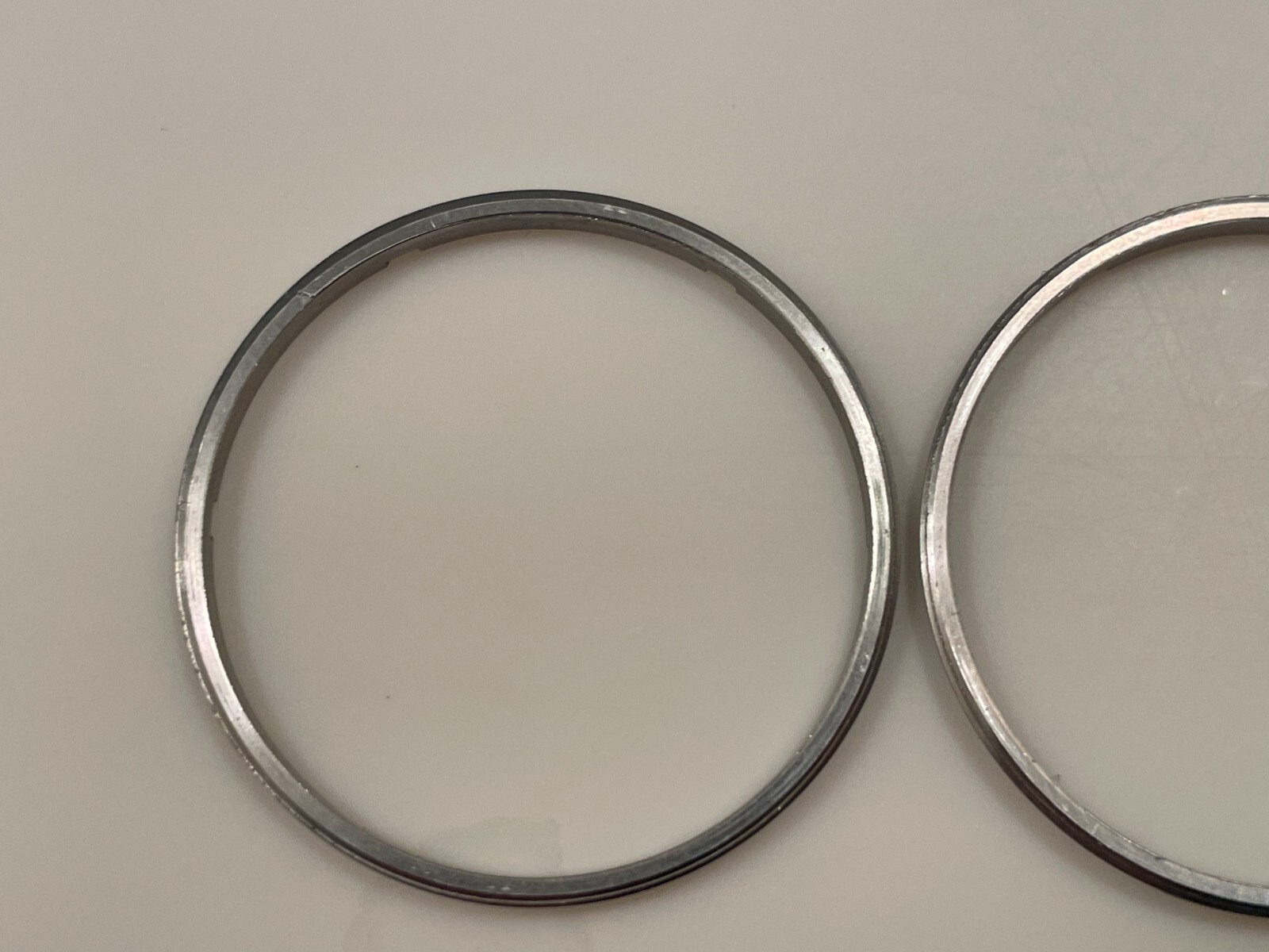 Bulova Accutron TWO Case Back Rings for watch, 214 CAL 2182 for parts stainless