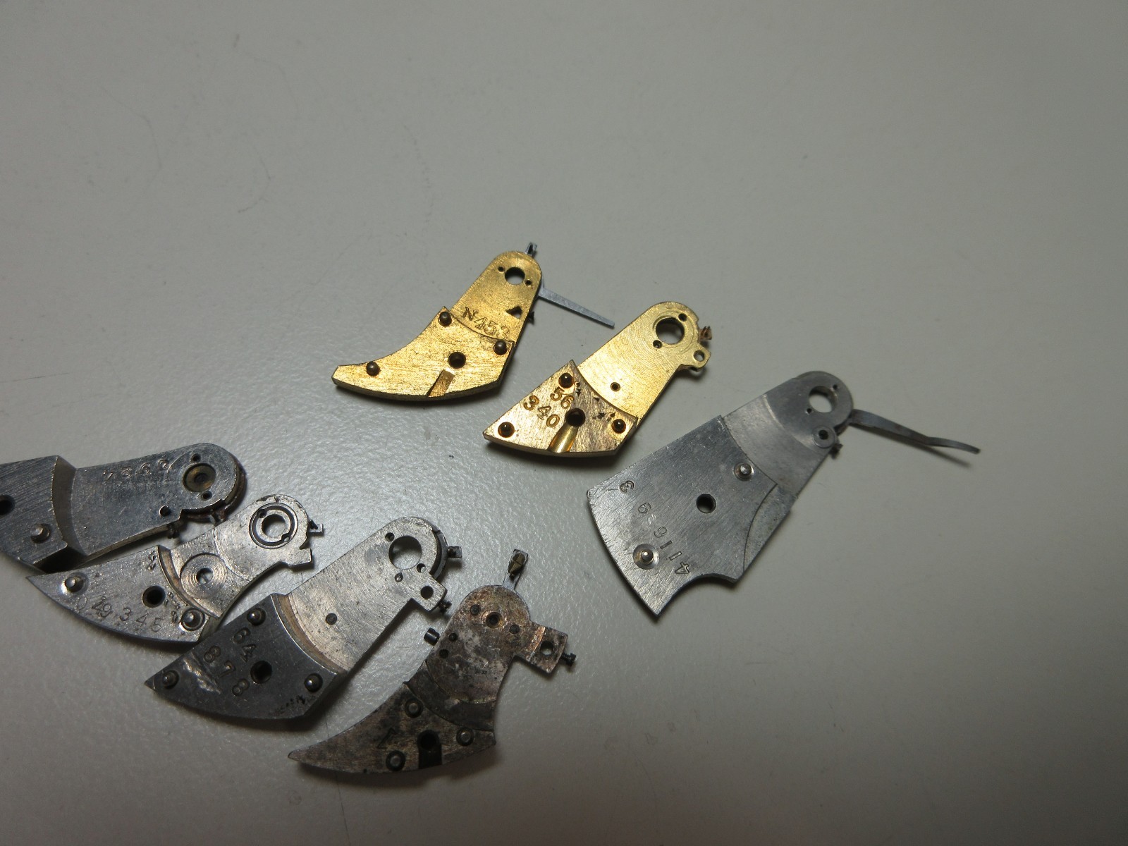 VTG LOT OF POCKET WATCH BALANCE COCKS BRIDGE WATCHMAKER REPLACEMENT PARTS #12