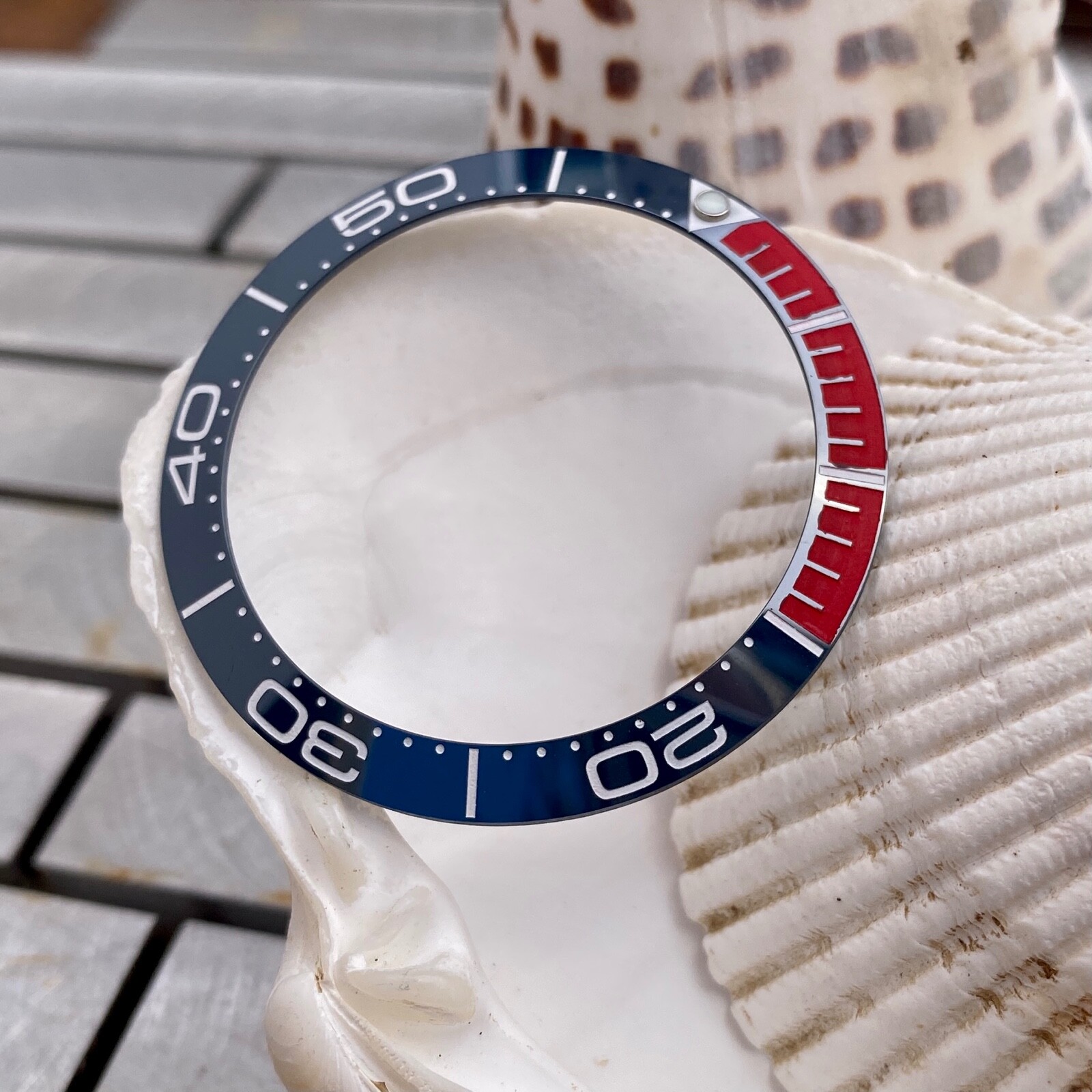 [Planet Ocean] Ceramic Blue/Red Pepsi Sloped Bezel Insert for Seiko SKX007 SRPD
