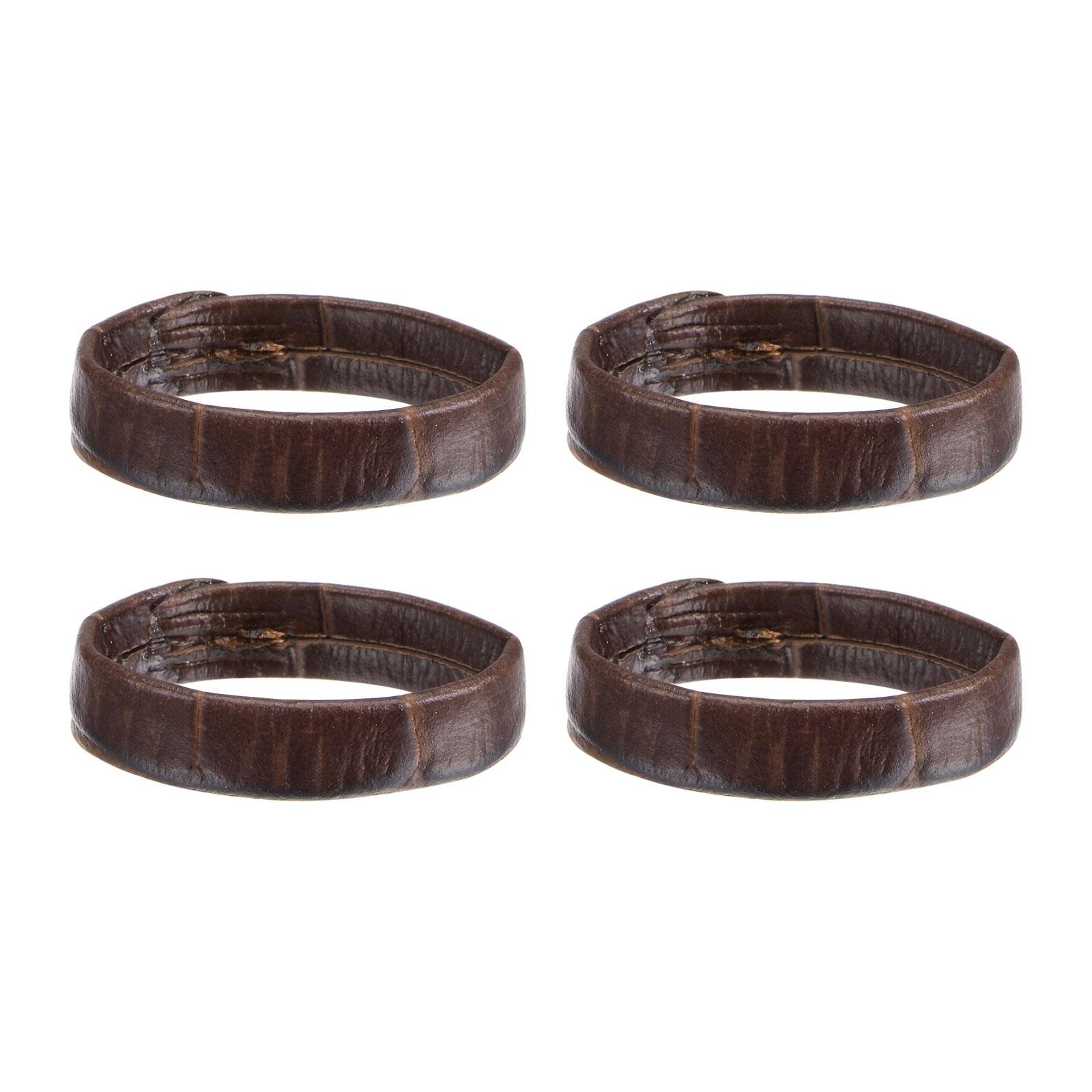 4pcs PU Leather Orings Retained Oring Guardian for 22mm Width, Dark Brown