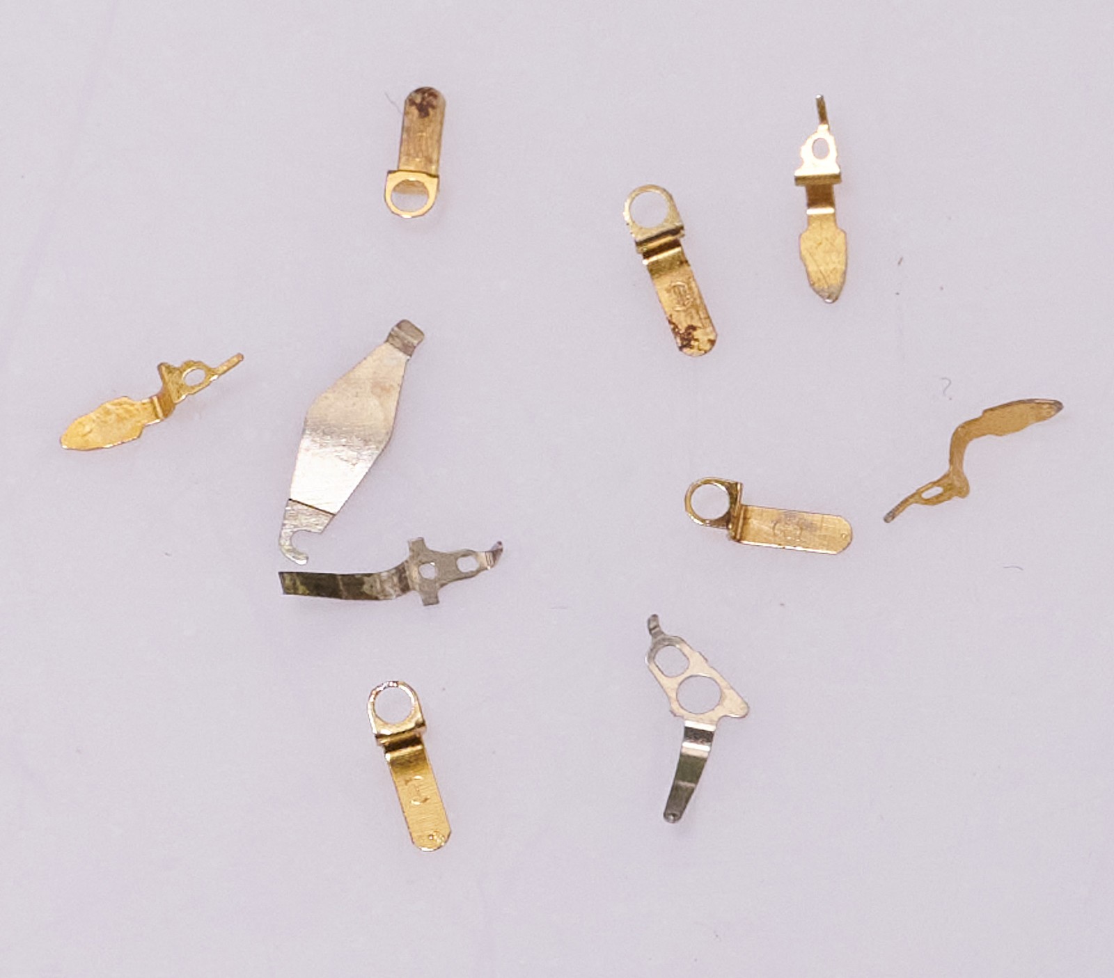 Quartz Watch Battery Cover Clips Retainers Mixed Types Watch Repair Spares Parts