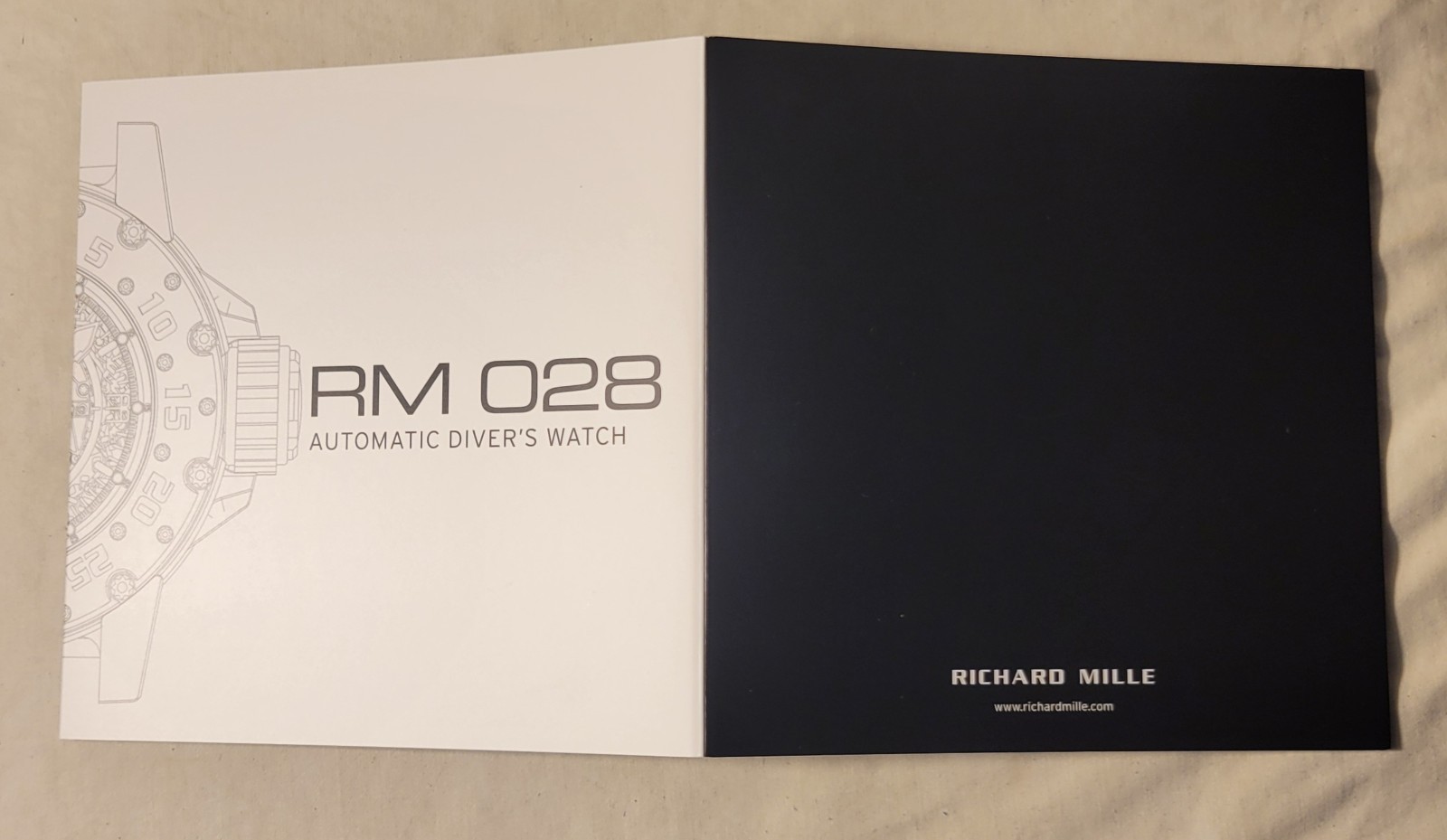 RARE Richard Mille RM028 Boutique Exclusive Technical Specification Leaflet
