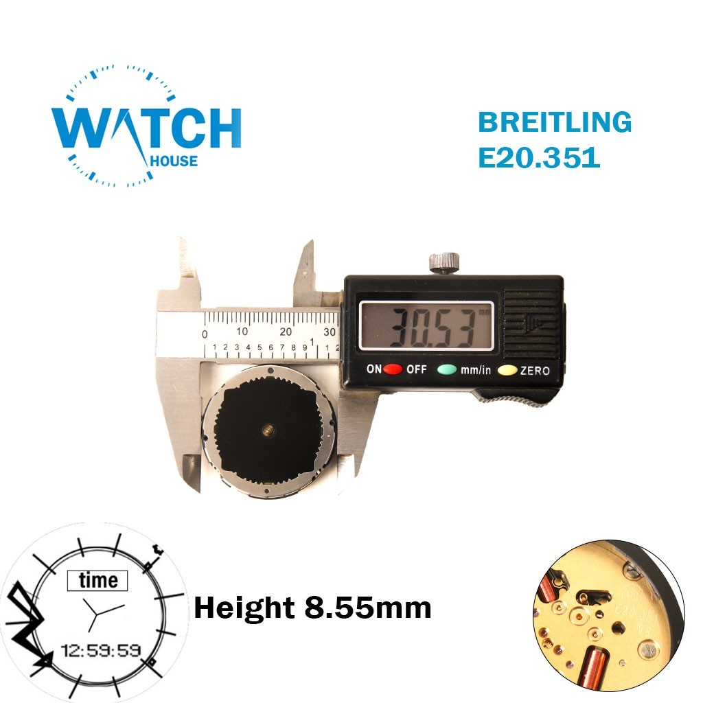 ETA E20.351 BREITLING Swiss Movement-AeroSpace-Analog/Digital-Without BACKLIGHT