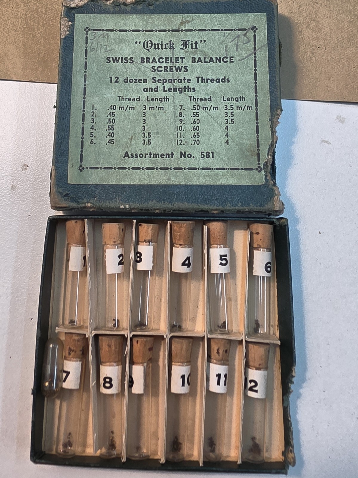 Vintage Partial Quickfit Assortment 581 Of Swiss Bracelet Balance Screws