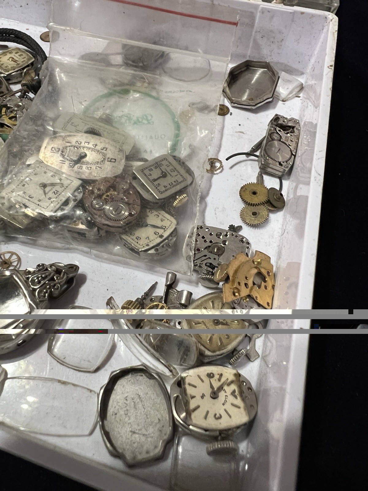 Vintage Ladies Watch Movements Parts Lot Bulova Elgin Hamilton Gruen Repair