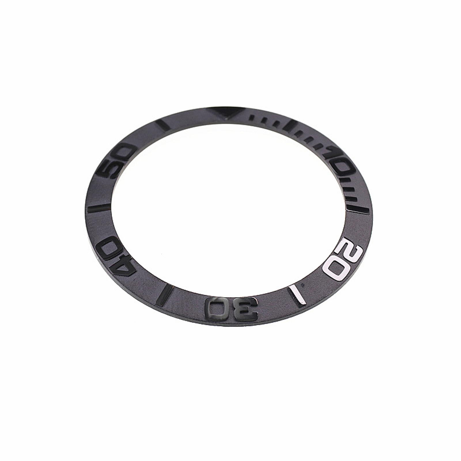 38mm Ceramic Bezel Inserts Yacht Master Style Watch Ring Black For SKX007 SKX009