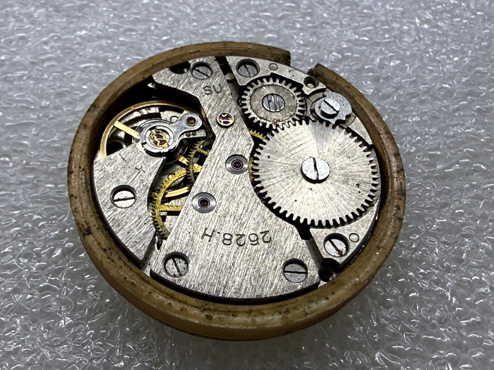 Watch movement USSR Raketa Cal.2628 plus Dial. For parts .
