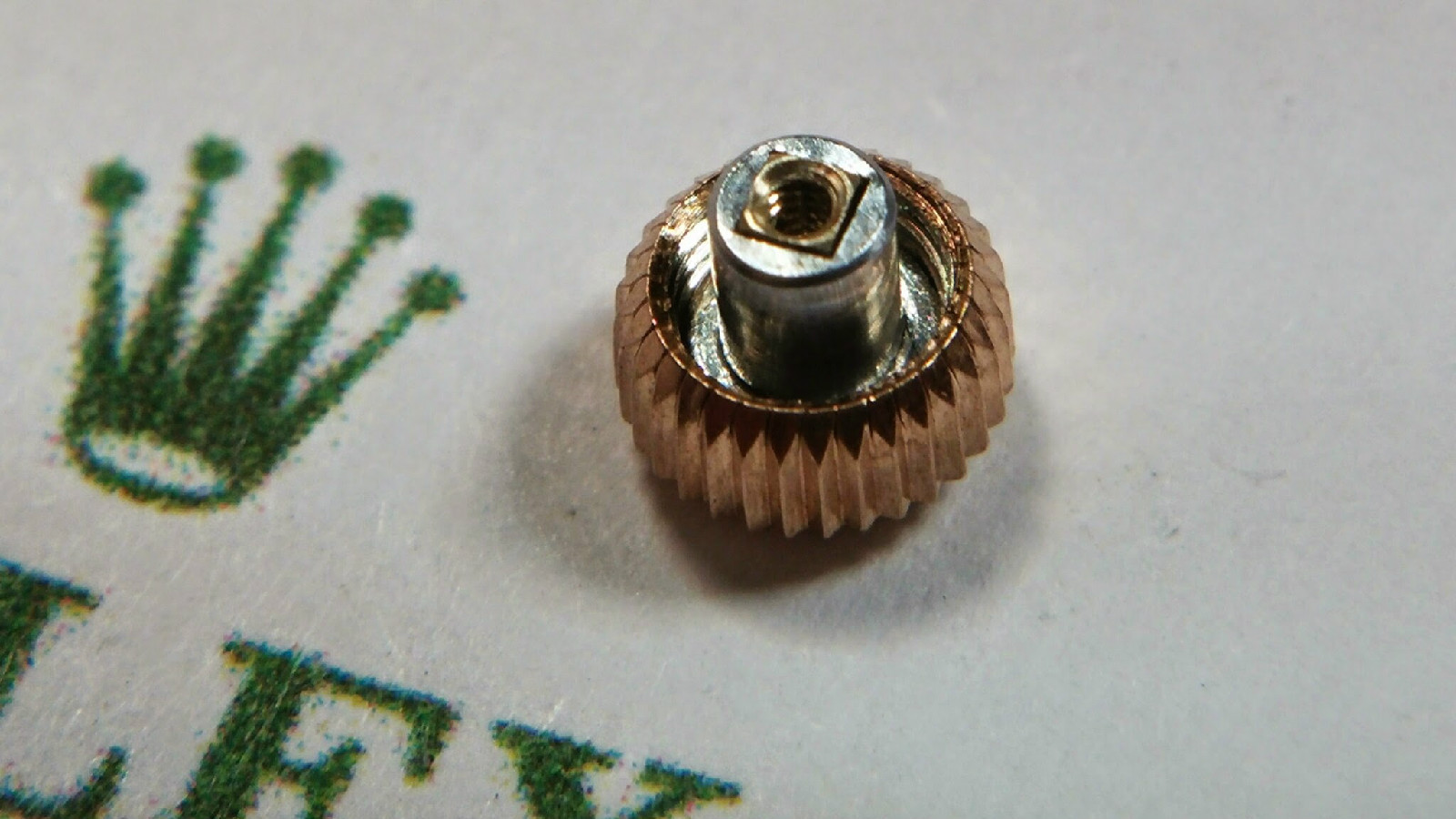 18k Rose Gold Rolex Cal 59 Recorda Military 3478 Oyster Patent 5.4mm drum crown
