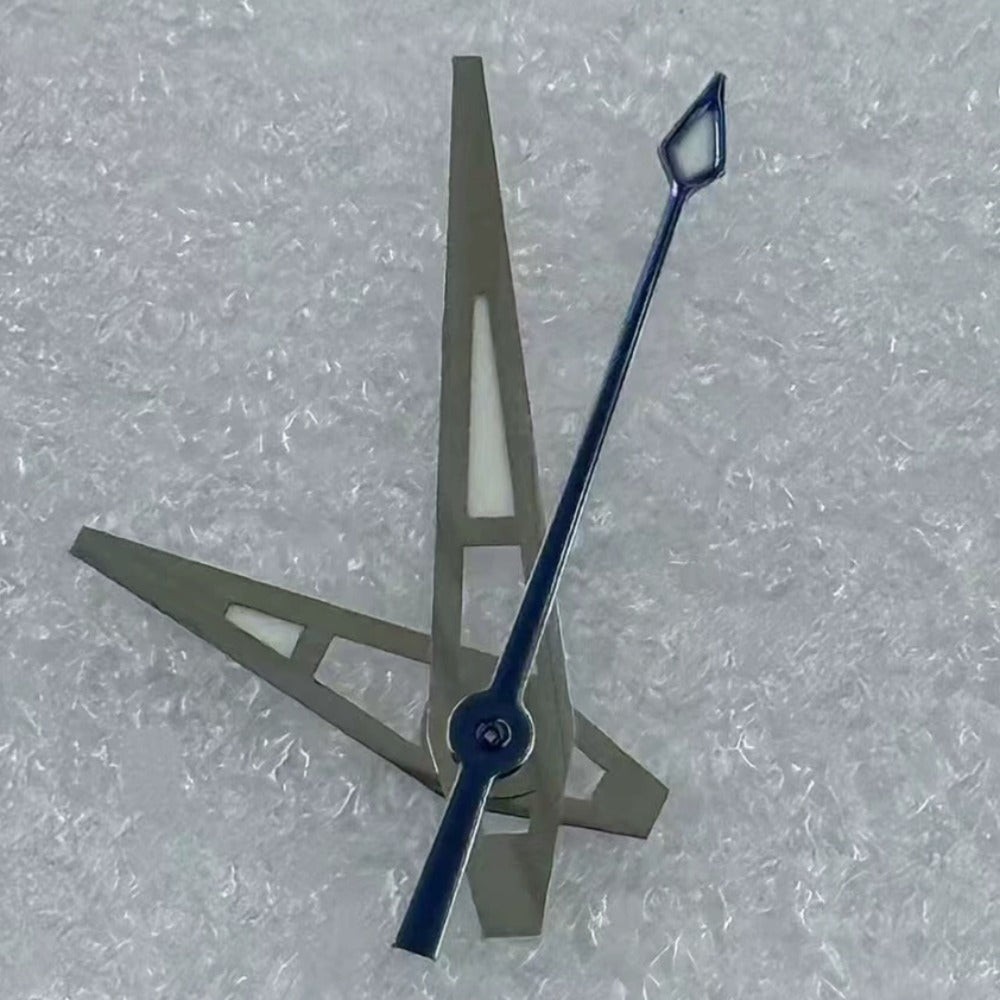 Lume Blue Second Silver Trim Big Arrow Watch Hands for NH35/36 NH38 NH72 NH70