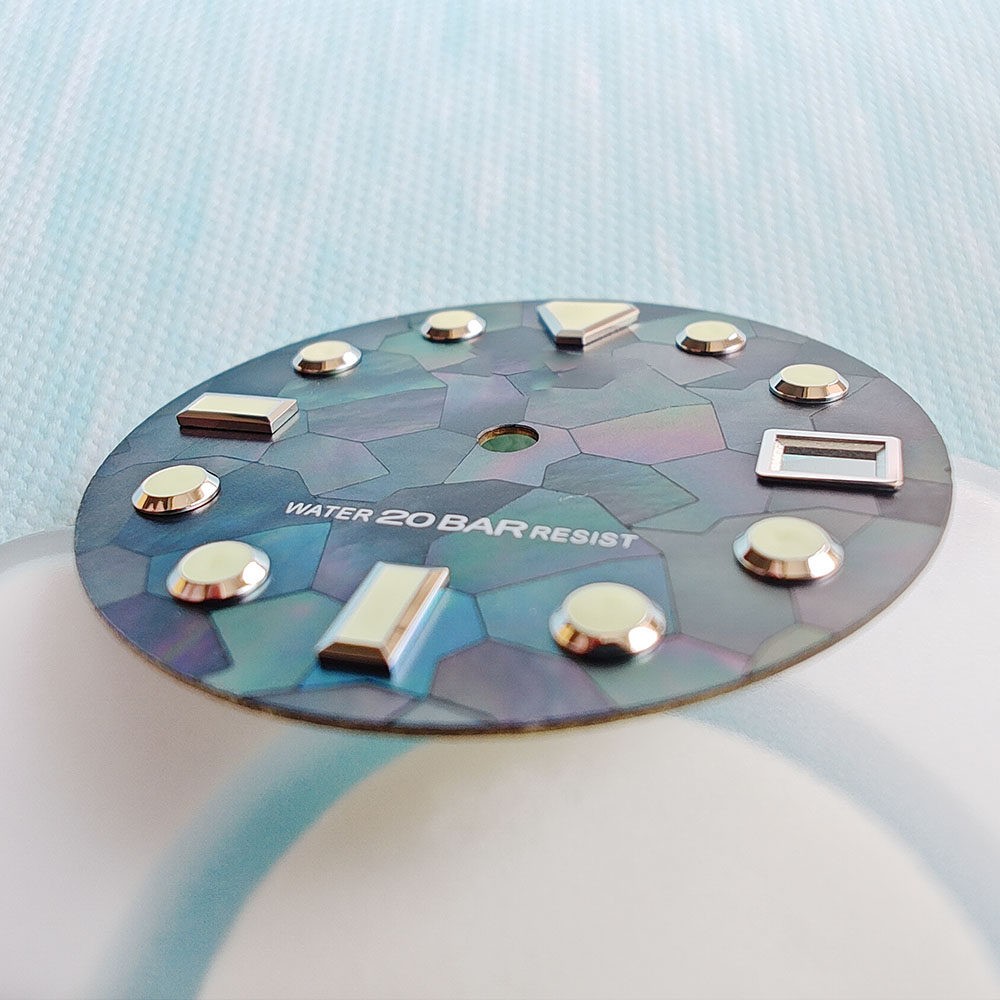High Quality MOP Natural Black Mother Of Pearl Watch Dial 28.5mm for NH35 36 4R