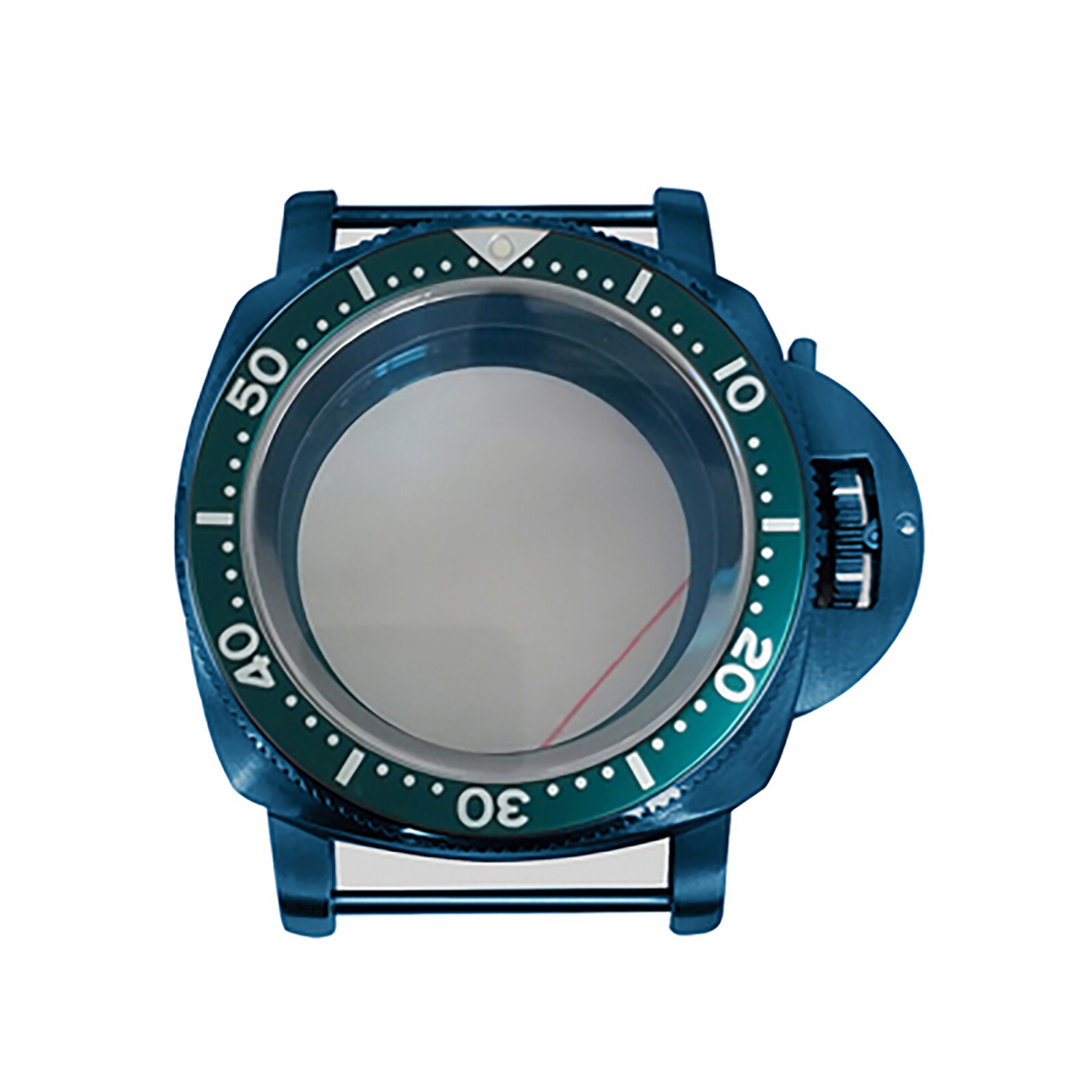 For NH35 NH36 4R 7S Movement 42 mm Plated Blue Watch Case Steel Inner Ring Bezel