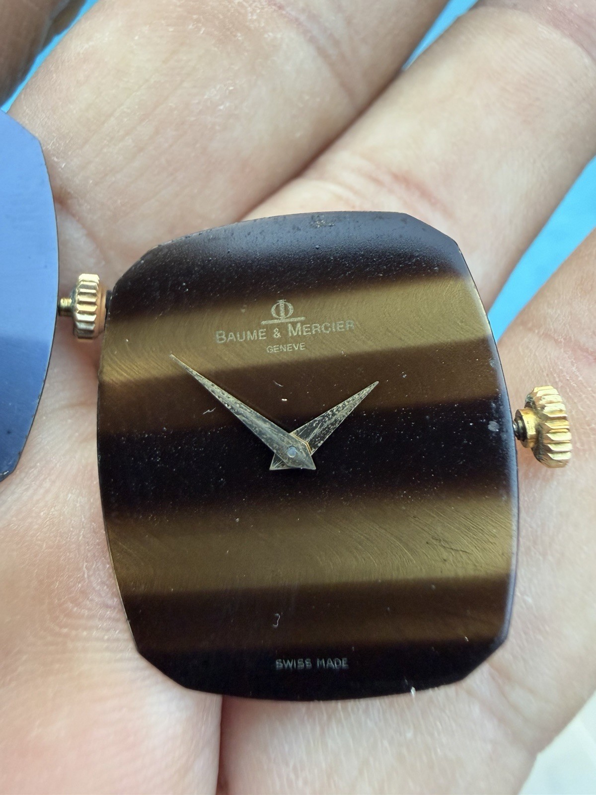 BM775 Baume & Mercier Tiger Eye & Blue Dial Set + Hands + Movements + Straps