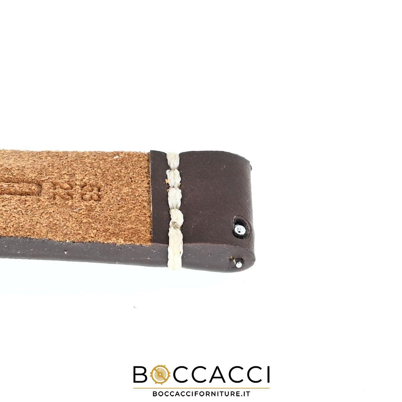 DILOY Cinturino Easy Fit/Remove 18mm Marrone Scuro in Cuoio Tranciato Cucito …