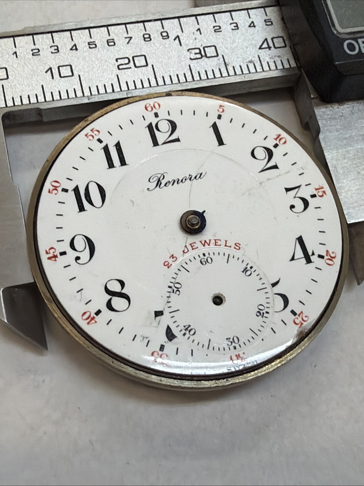 AE72 Fleurier Watch Co Pocket Watch Movement 23J Railroad Dial Vintage Untested