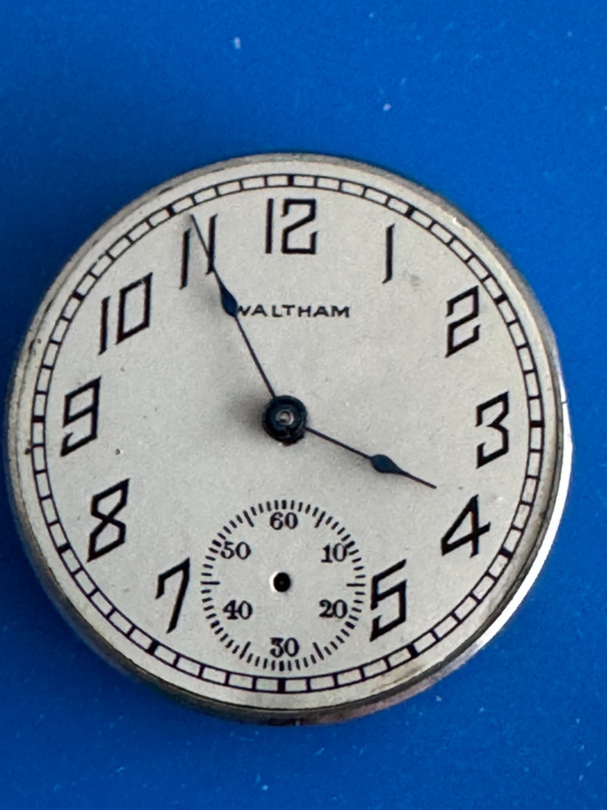 6/0 SIZE WALTHAM GRADE RUBY POCKET WATCH MOVEMENT NOT RUNNING BAD BALANCE!