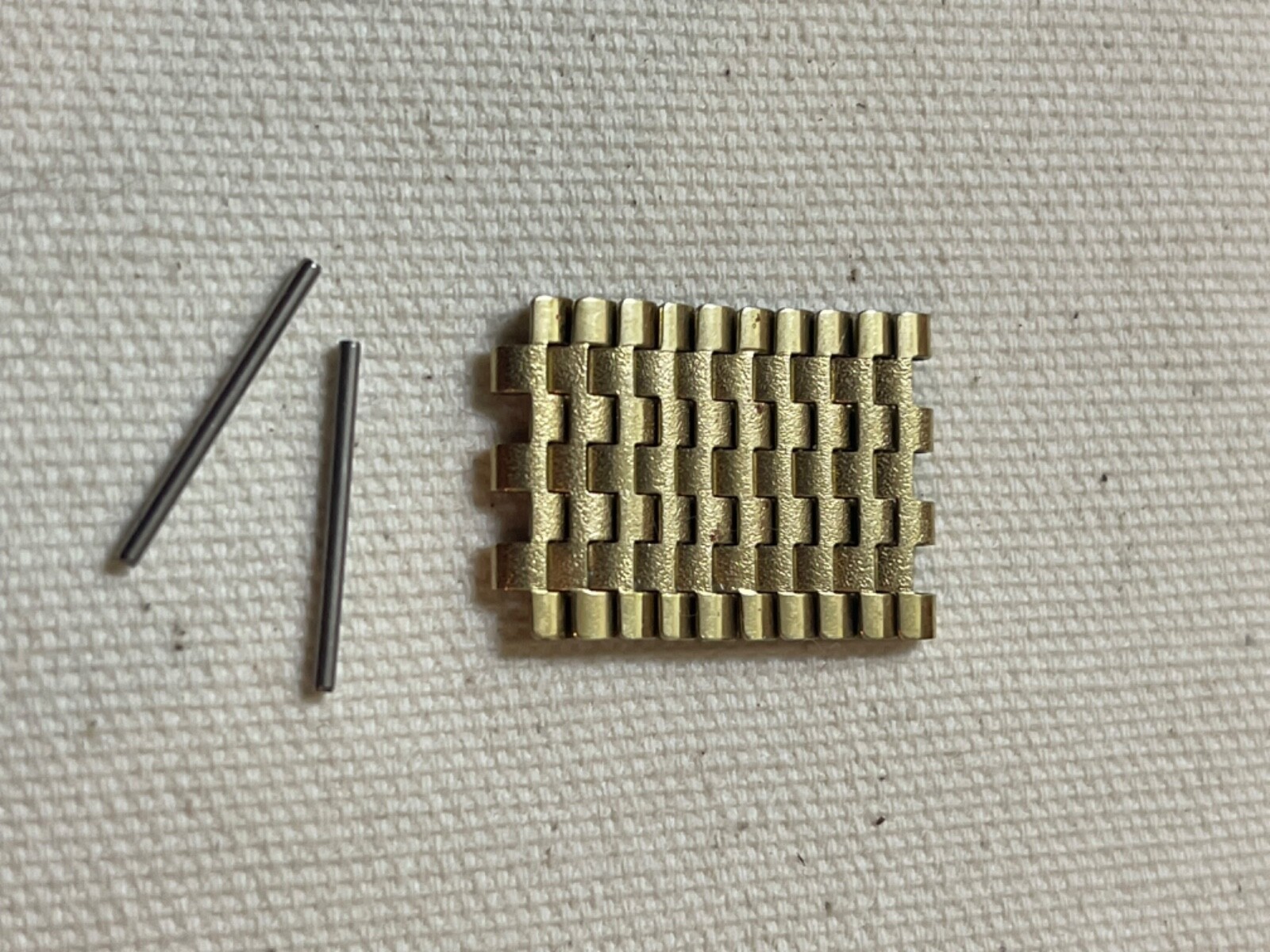 Rare NSA bracelet gold color watch bracelet 10 links 1960s Swiss New Old Stock