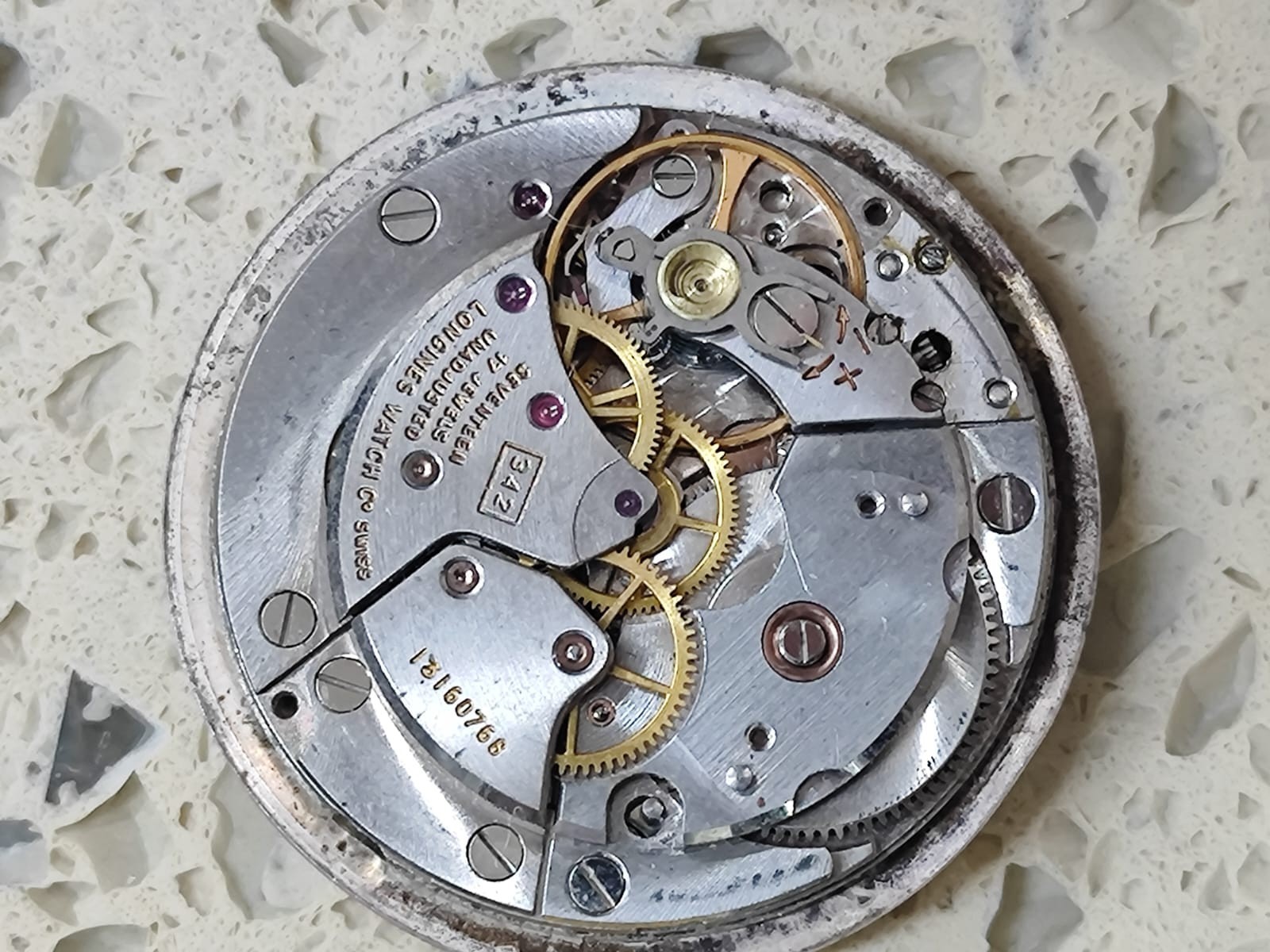 Longines “Pulsations” Admiral Doctor Movement with dial Cal 342 Not work
