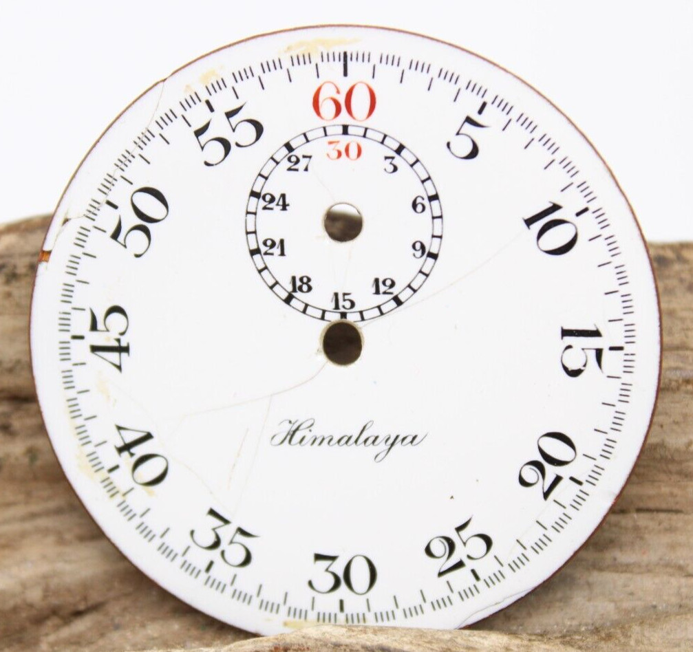 HIMALAYA PORCELAIN SWISS STOP POCKET WATCH DIAL ARABIC INDICES 43.3mm (FQ12)