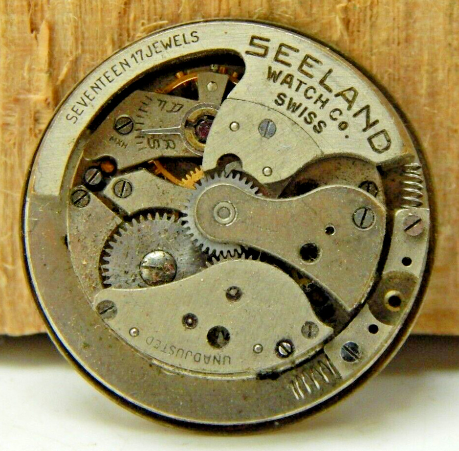 Vintage Seeland 17 jewel Bumper Automatic men’s watch movement with dial & hand