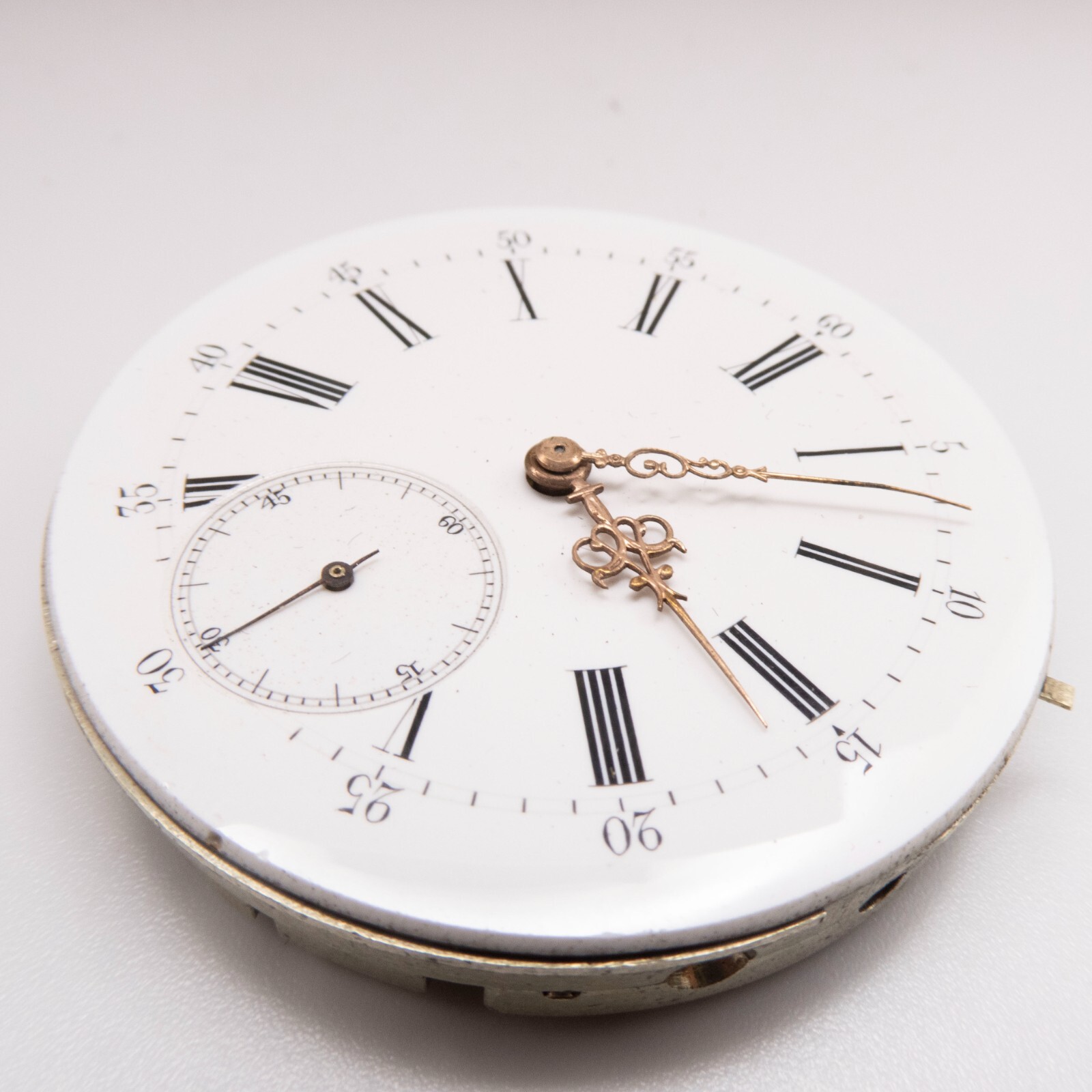 Unsigned 43.2 x 10.2 mm High Grade Swiss Antique Pocket Watch Movement