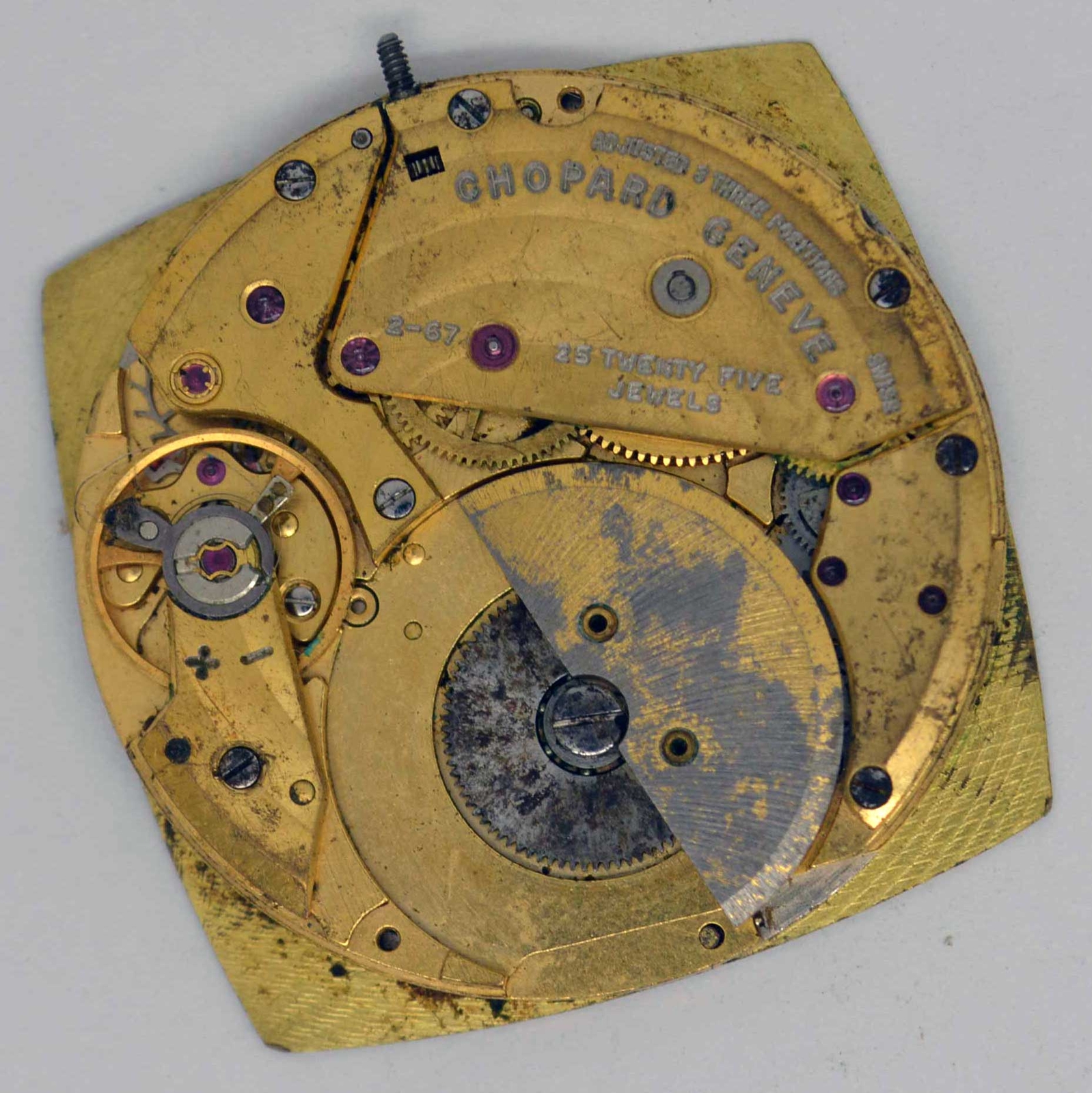 VTG CHOPARD GENEVE MICRO ROTOR Movement & Dial. Cal: 2-67. For Parts