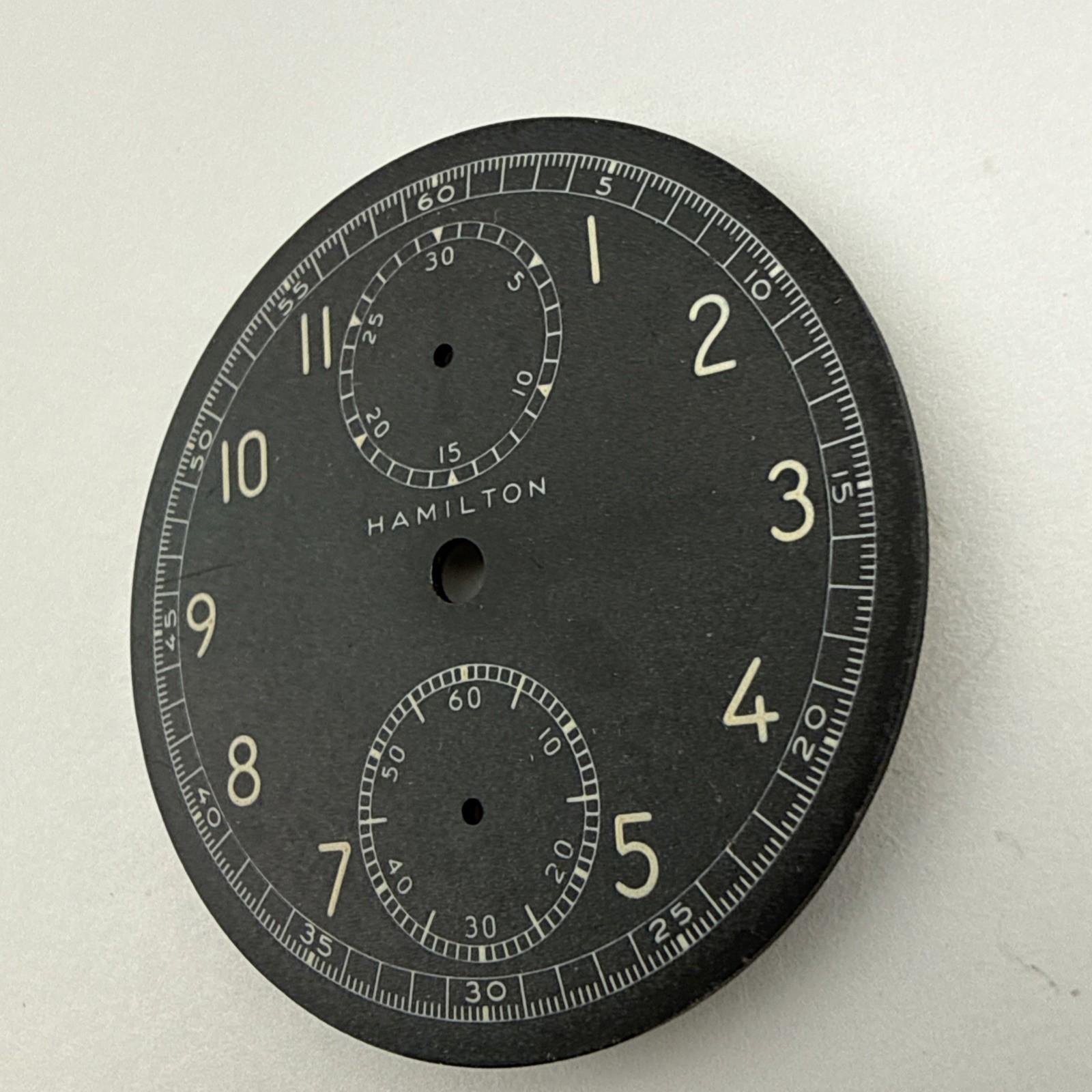 1942 HAMILTON MODEL 23 WWII Military Chronograph OEM Black Dial New Old Stock